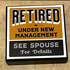 Table Decor, wood, 4X4in, perfect retirement gift.